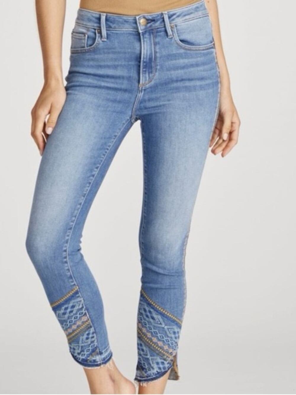 Driftwood Jackie High Rose Skinny w/ Aztec Southwestern Embroidery 29